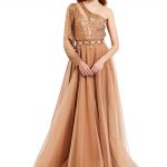 ONE-SHOULDER SEQUIN BODICE ALESSA